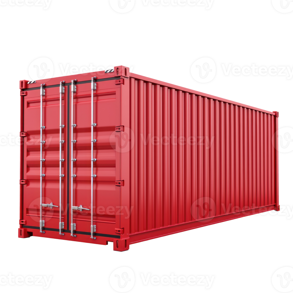 3D Cargo Container isolate on transparency background png