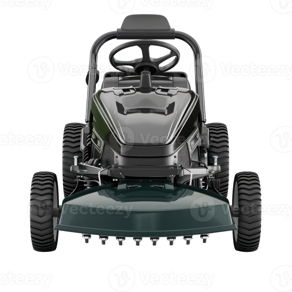 Modern Lawn mower front view isolate on transparency background png