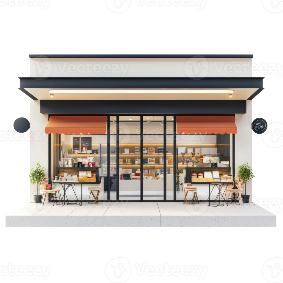 3D Home Goods Store front view isolate on transparency background png