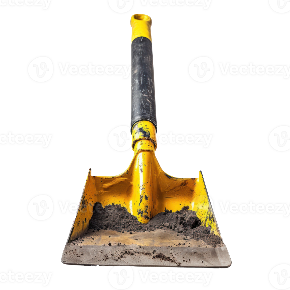 Construction Shovel front view full length isolate on transparency background png