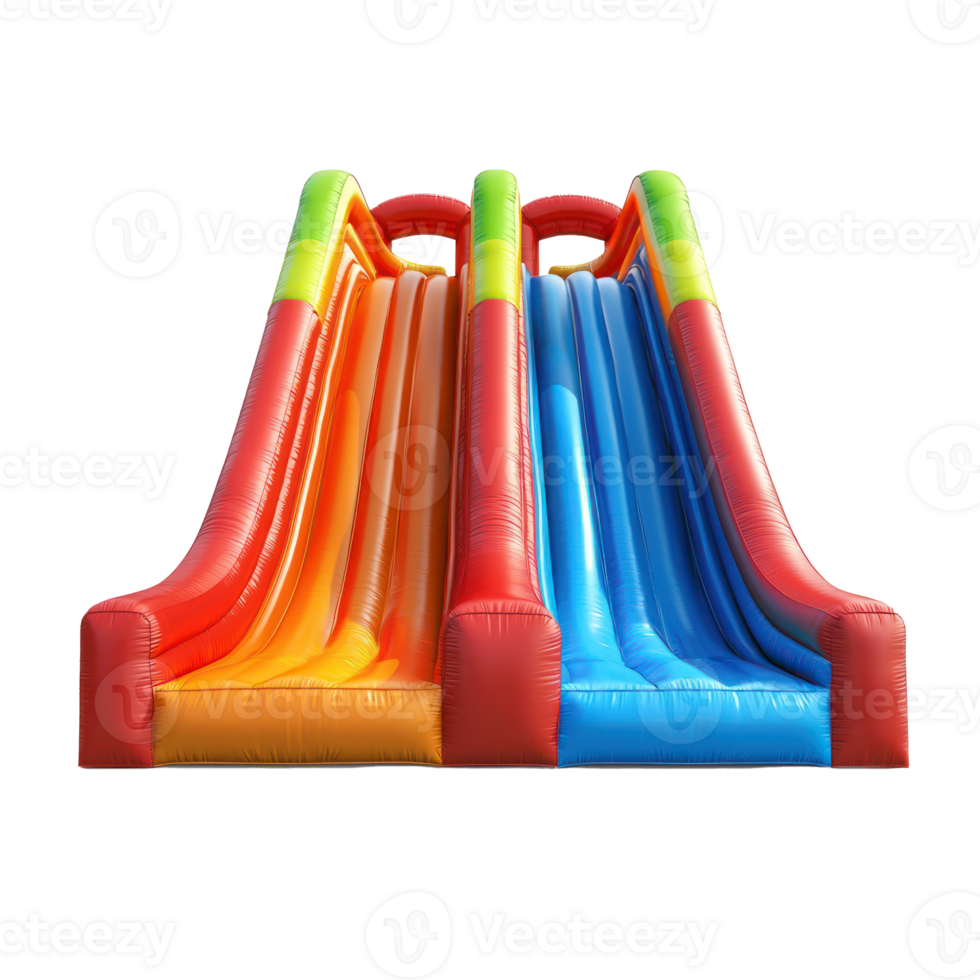 3D Inflatable Water Slides front view isolate on transparency background png