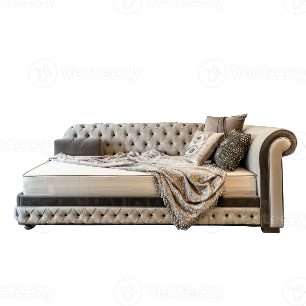 Divan side view full length isolate on transparency background png