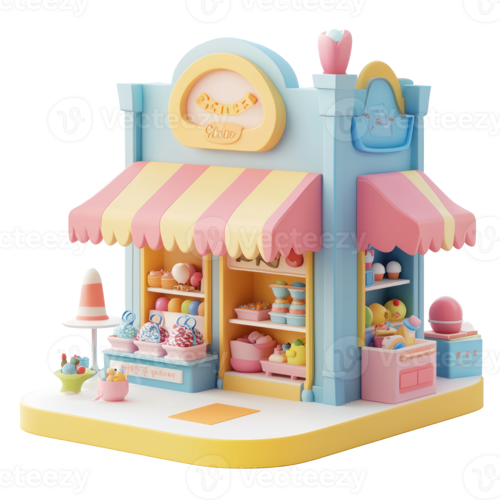 3D Toy Store isolate on transparency background png