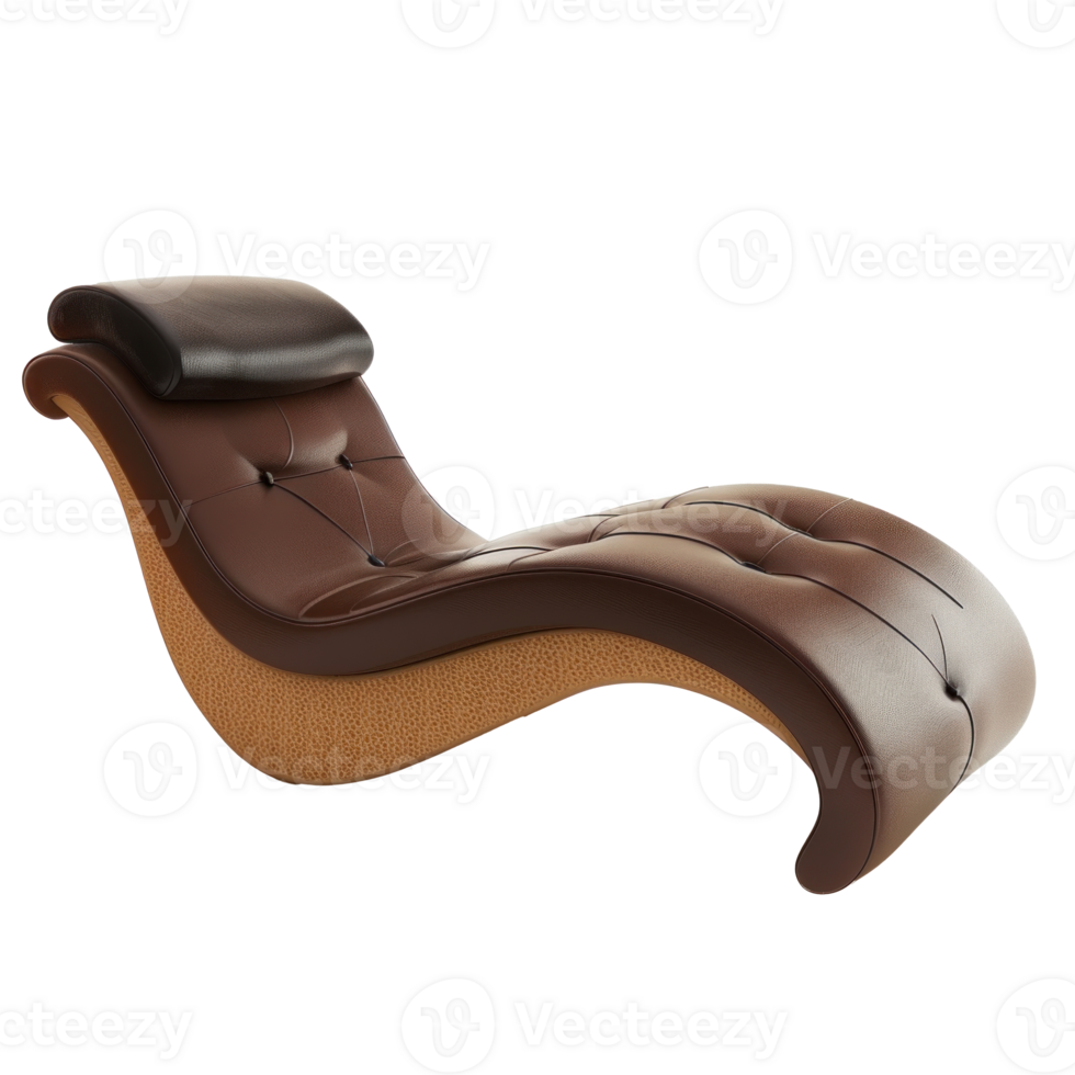 Chaise Lounge front view full length isolate on transparency background png