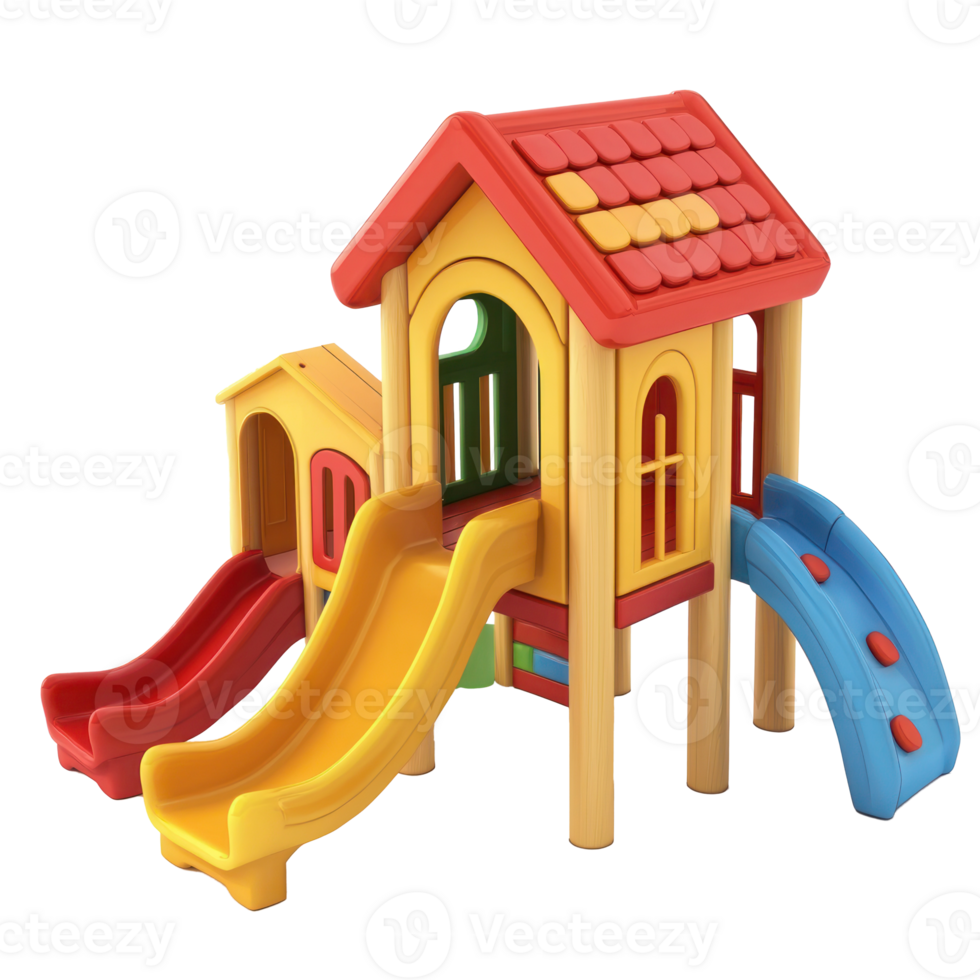3d speelhuisjes speelplaats isoleren Aan transparantie achtergrond png