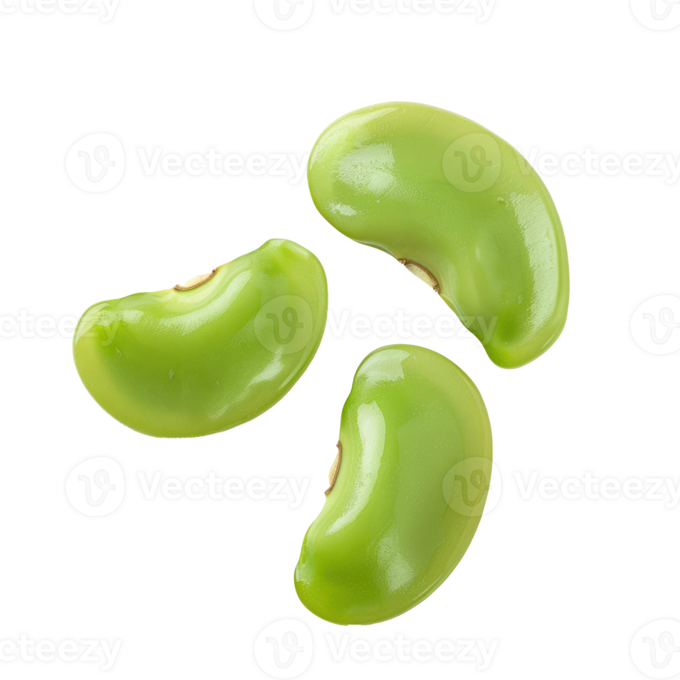 Piece of Lima Beans isolate on transparency background png