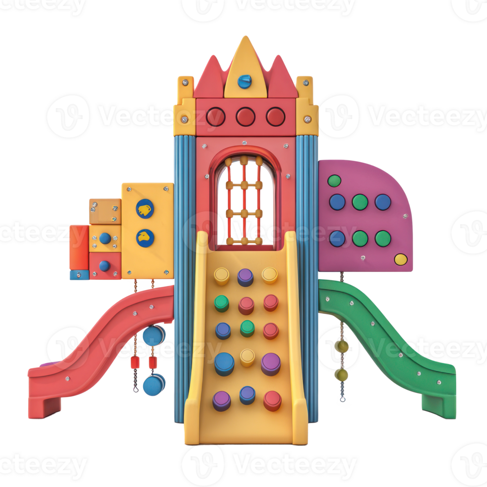 3d Interactive Panels playground front view isolate on transparency background png