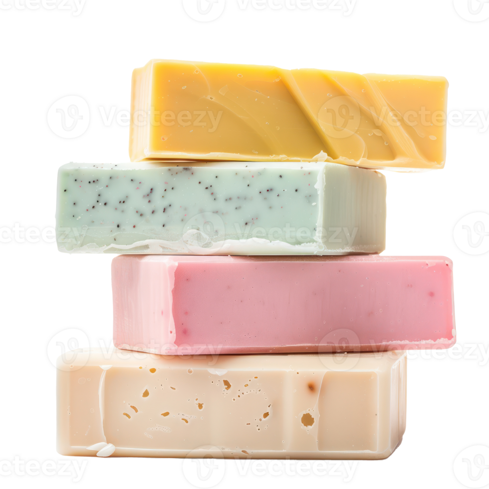 Stack of body wash soap front view isolate on transparency background png