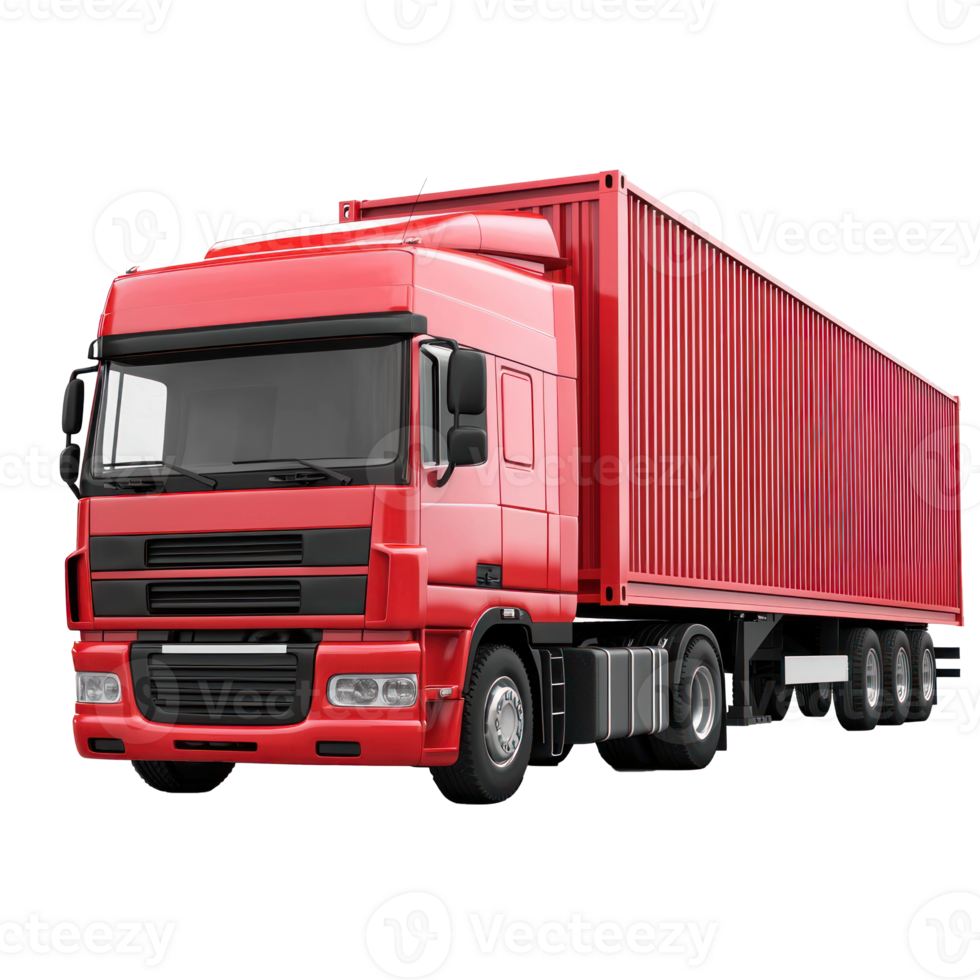 3D Container Truck isolate on transparency background png