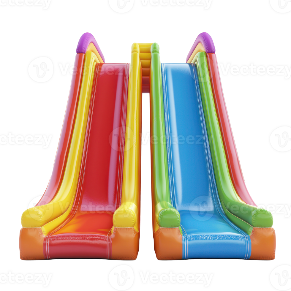 3D Inflatable Slides front view isolate on transparency background png