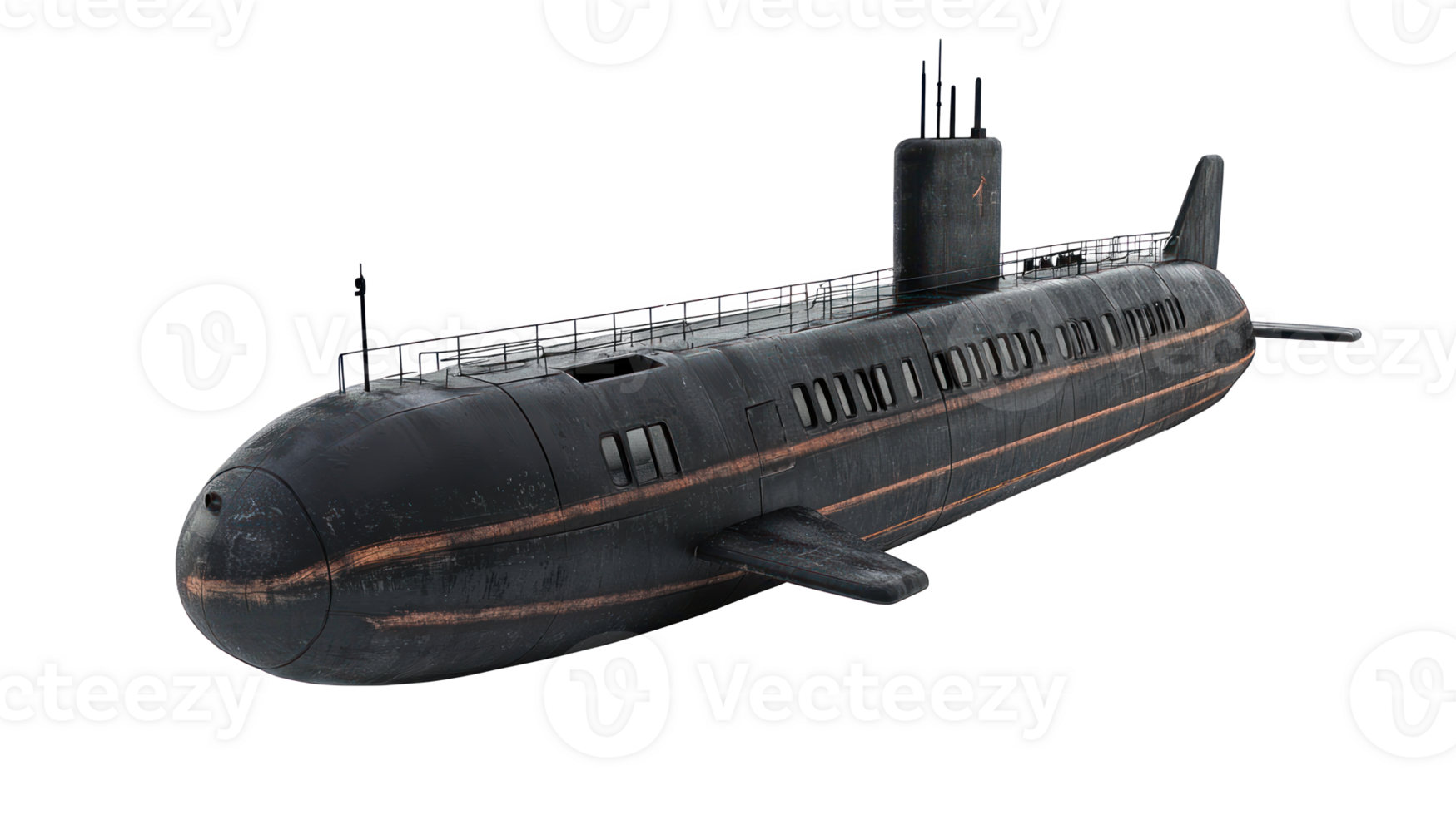 Submarine isolate on transparency background png