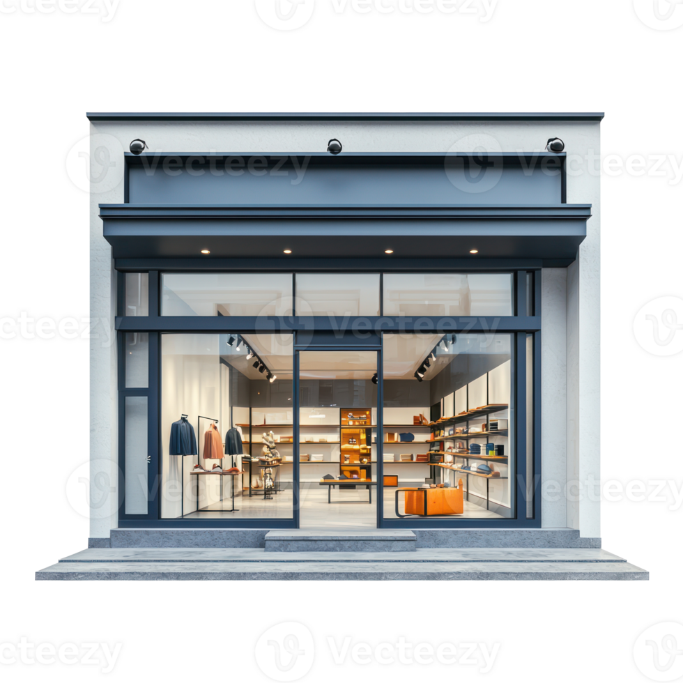 3D Sporting Goods Store front view isolate on transparency background png