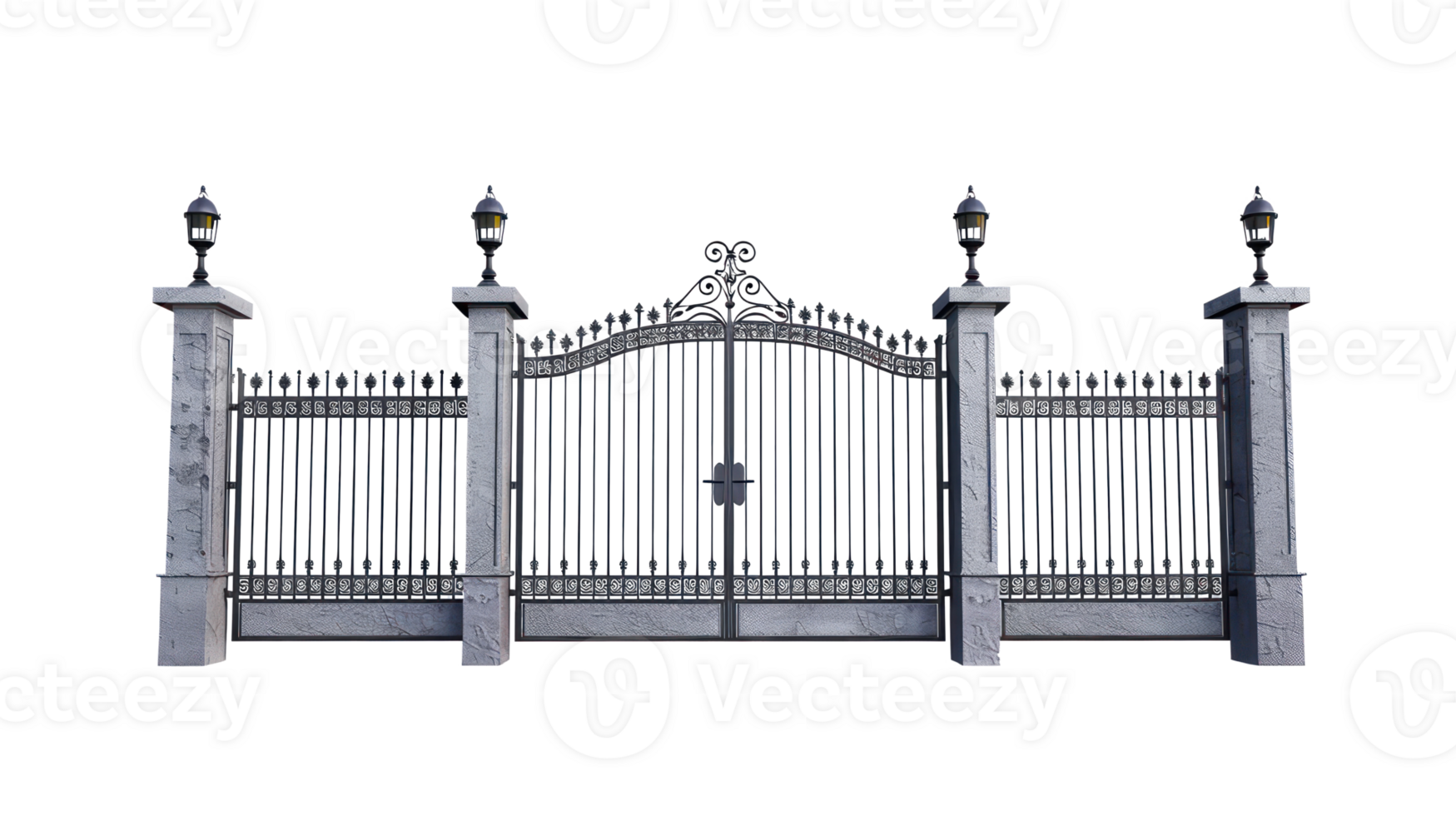 Steel Gate isolate on transparency background png