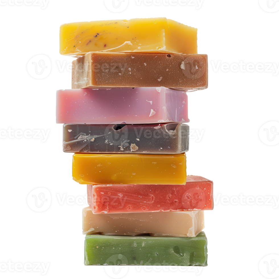 Stack of body wash soap front view isolate on transparency background png