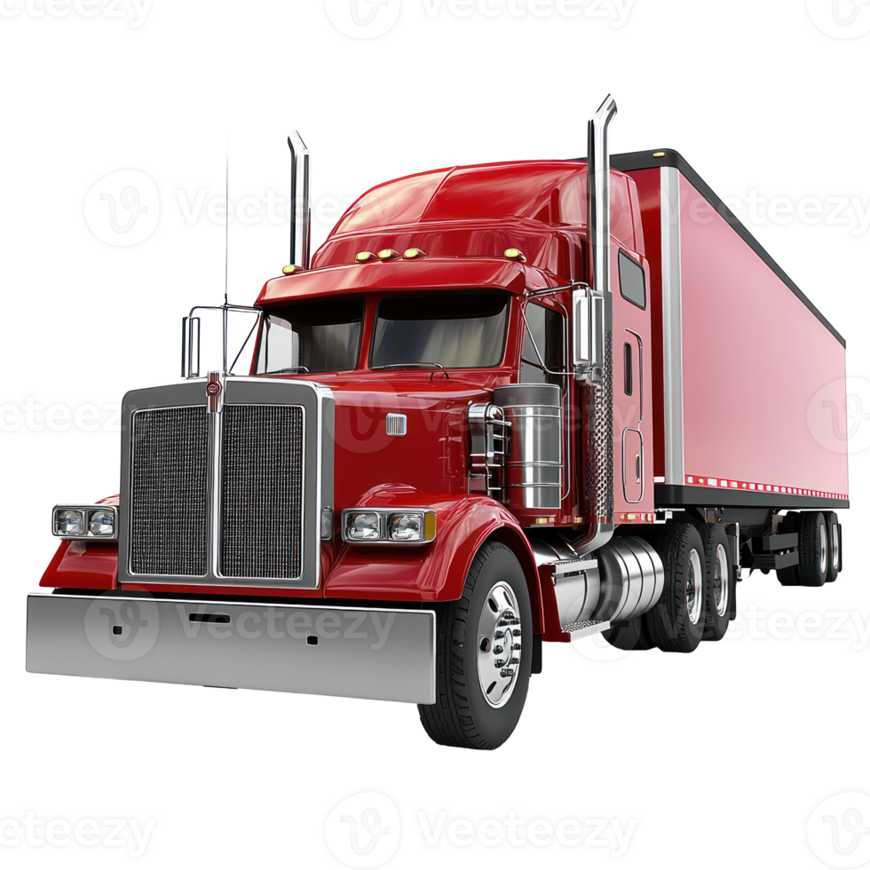 3d Semi-Truck isolate on transparency background png