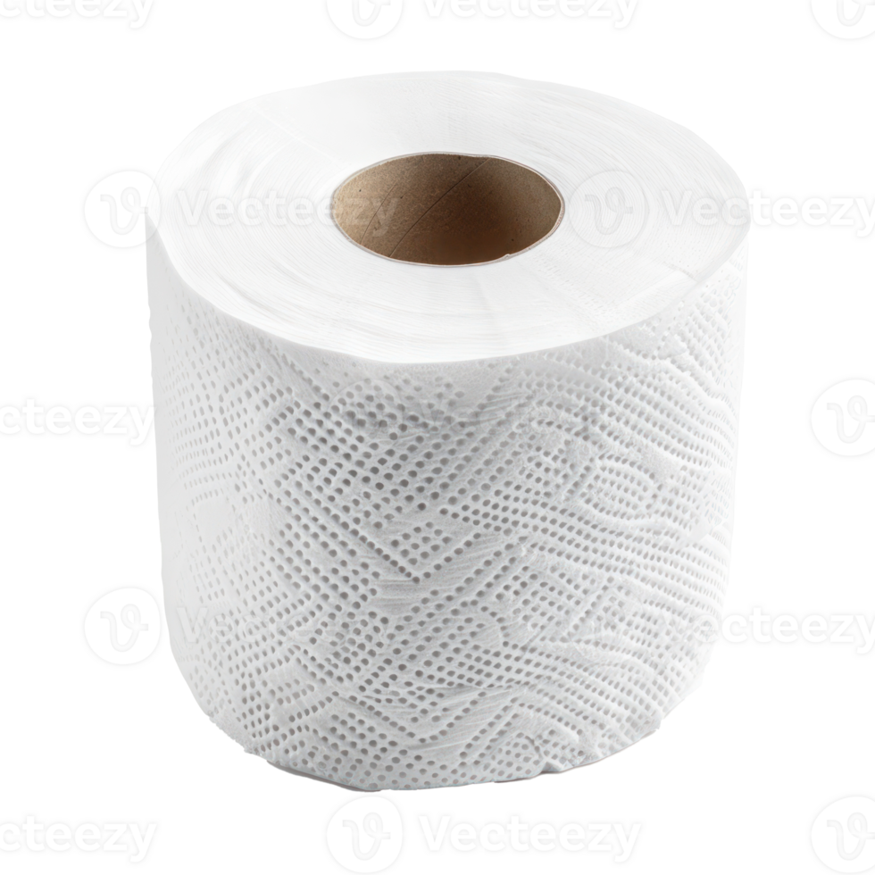 Roll of toilet paper isolate on transparency background png