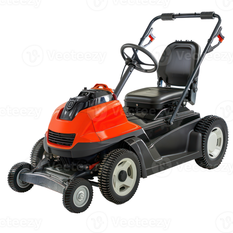 Lawn mower side view isolate on transparency background png
