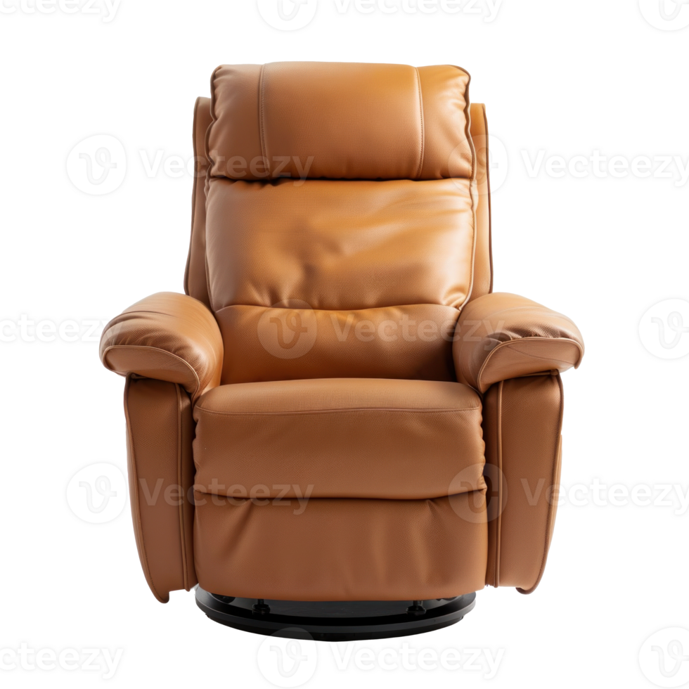 Recliner front view full length isolate on transparency background png
