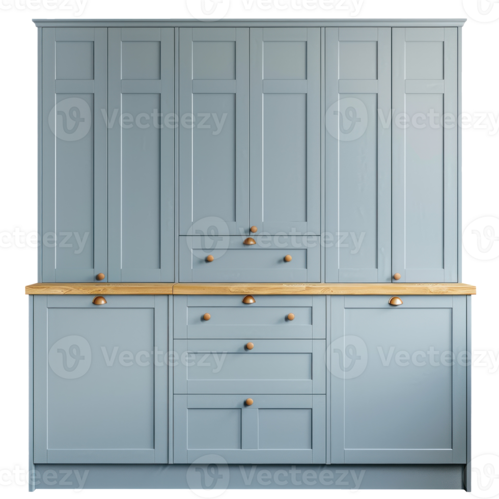 Shaker Cabinet front view full length isolate on transparency background png