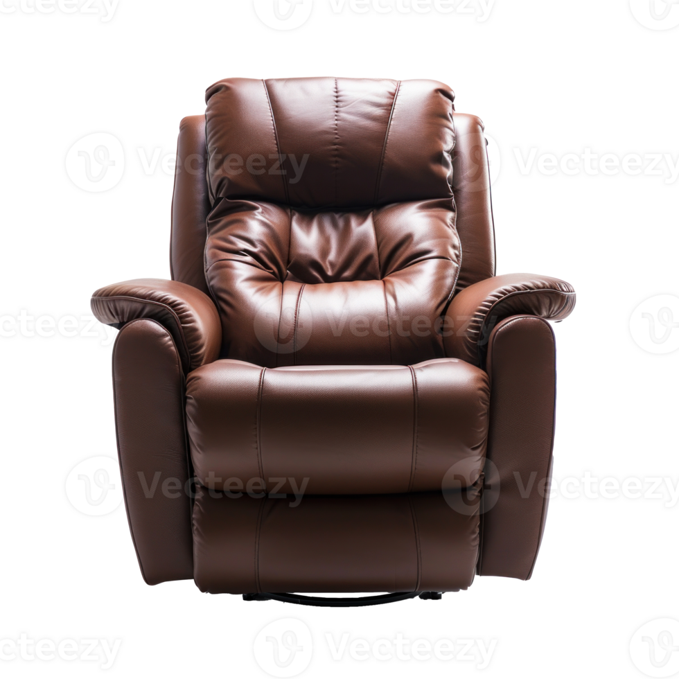 Recliner front view full length isolate on transparency background png