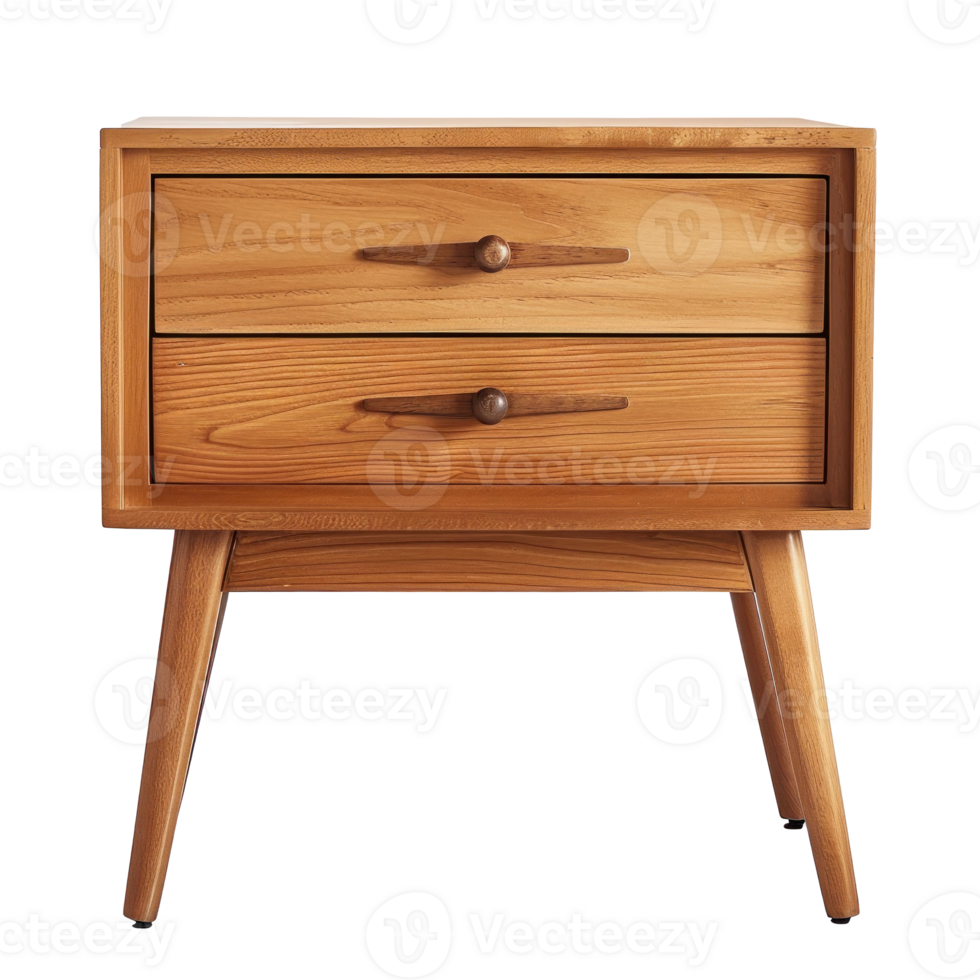 Bedside Table front view full length isolate on transparency background png