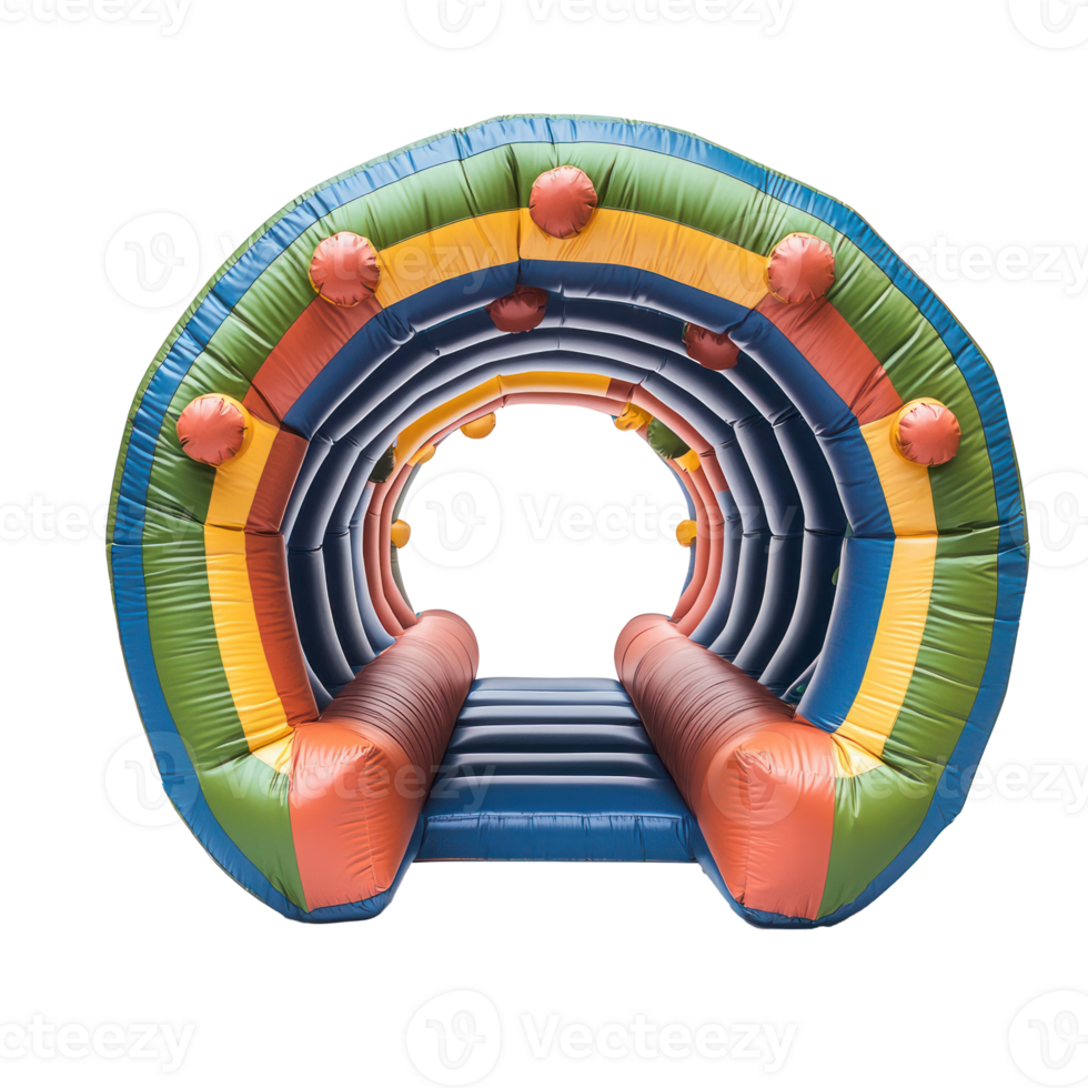 3D Obstacle Courses inflatable front view isolate on transparency background png