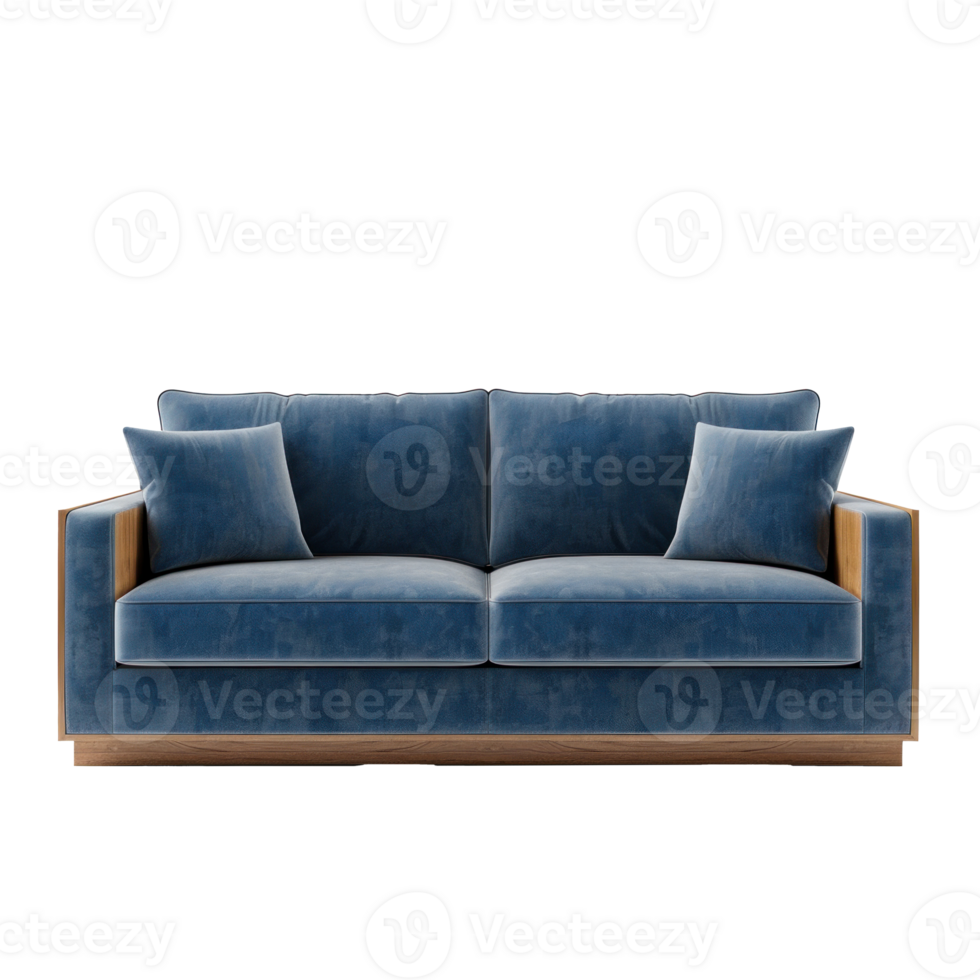 Track Arm Sofa front view full length isolate on transparency background png