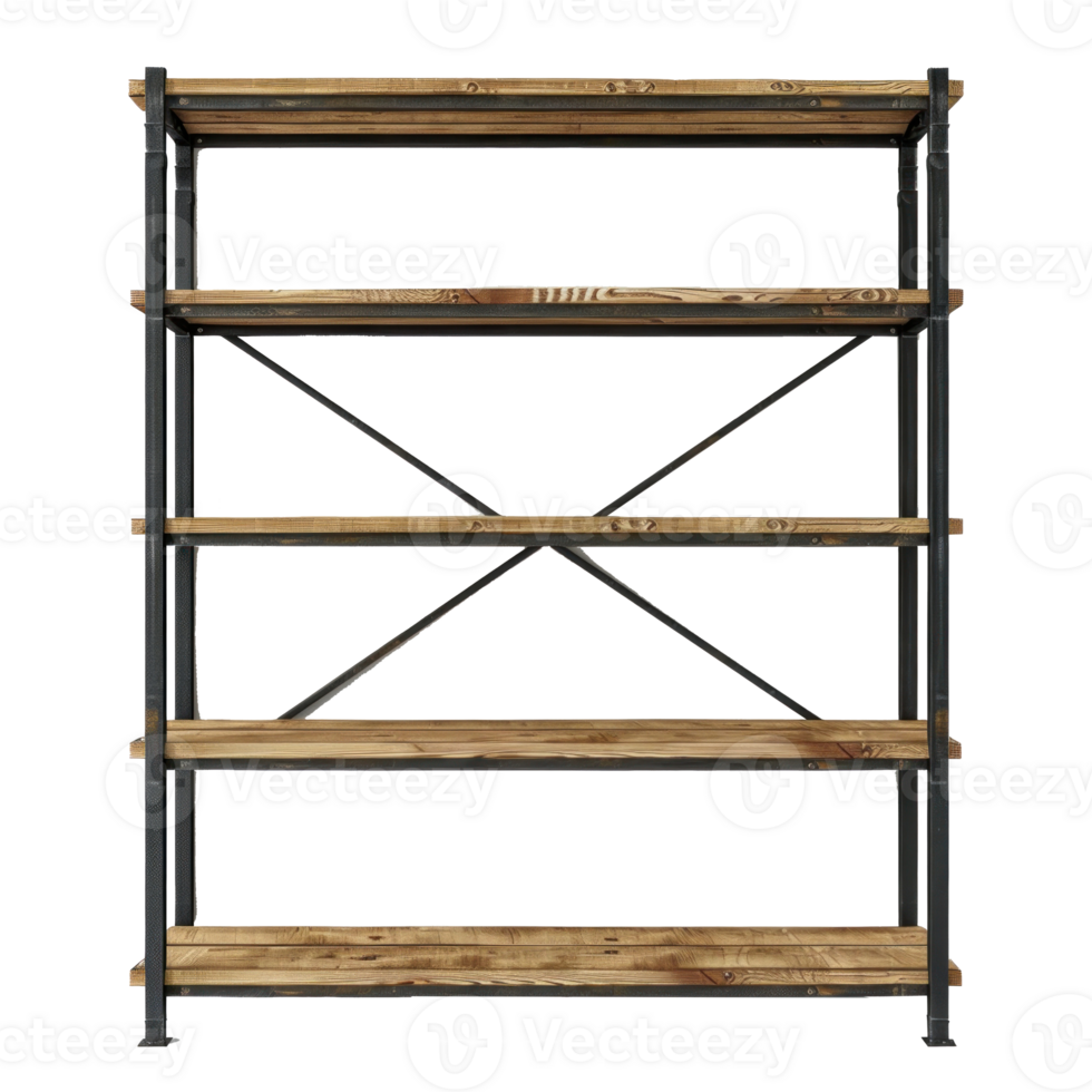 Shelving Units front view full length isolate on transparency background png