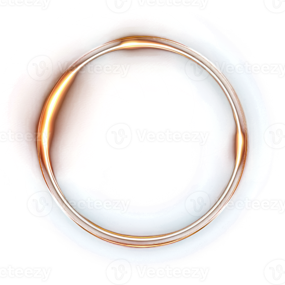 Glowing circle light ring on transparency background png
