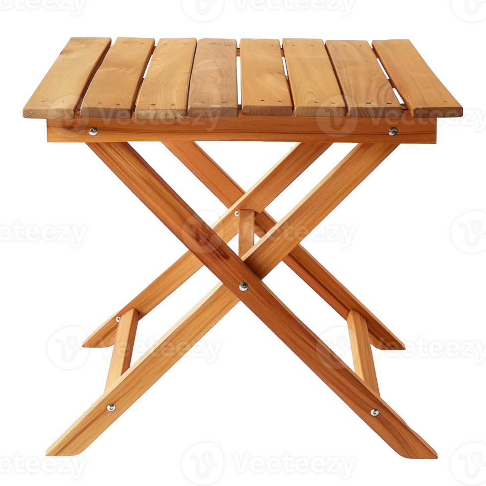 Folding Table front view full length isolate on transparency background png