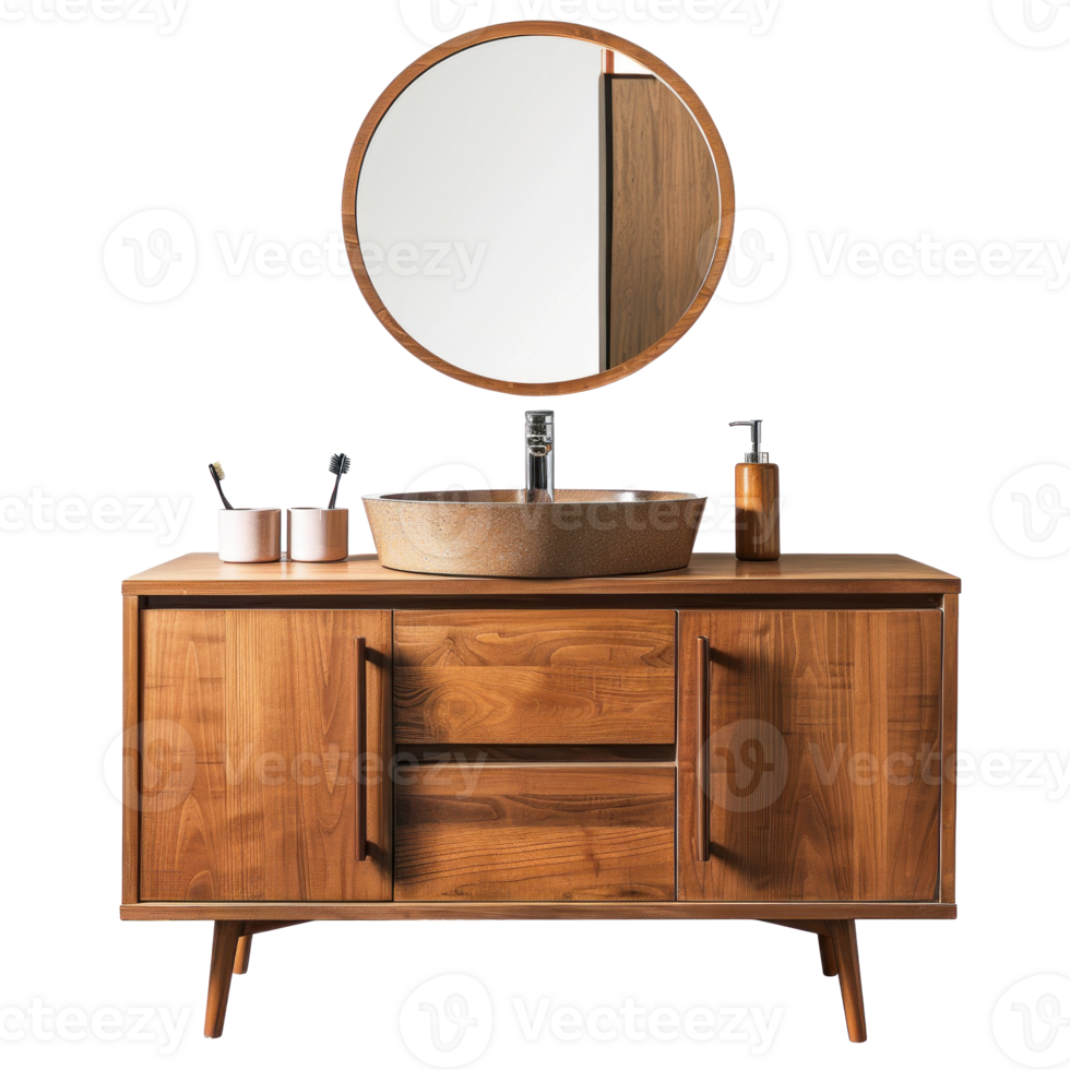 Vanity Cabinet front view full length isolate on transparency background png