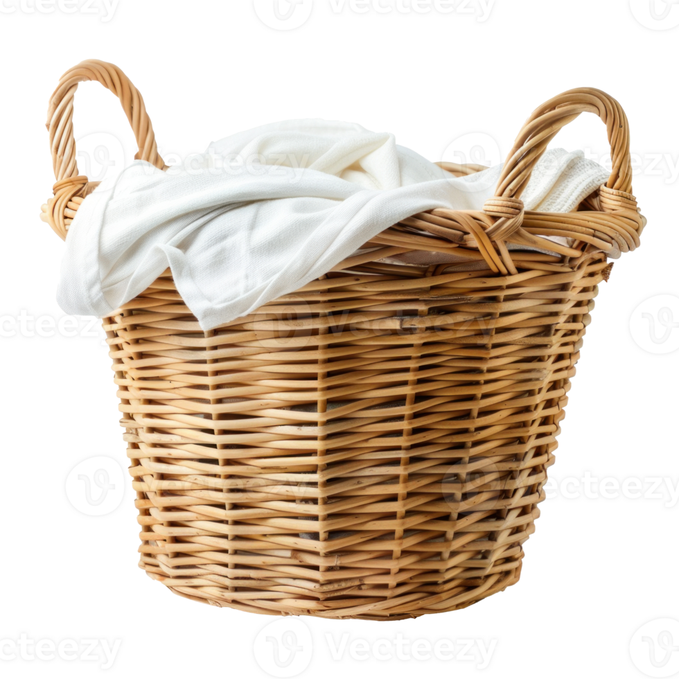 Laundry Basket front view full length isolate on transparency background png