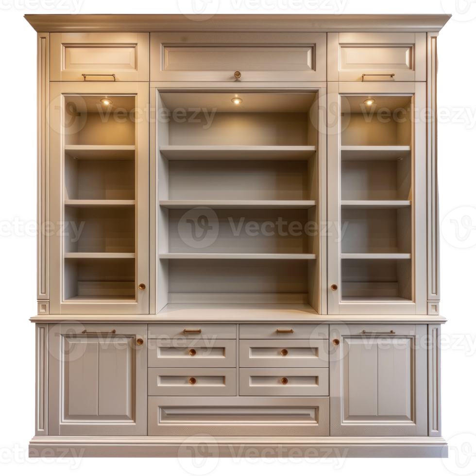 Built-In Cabinet front view full length isolate on transparency background png