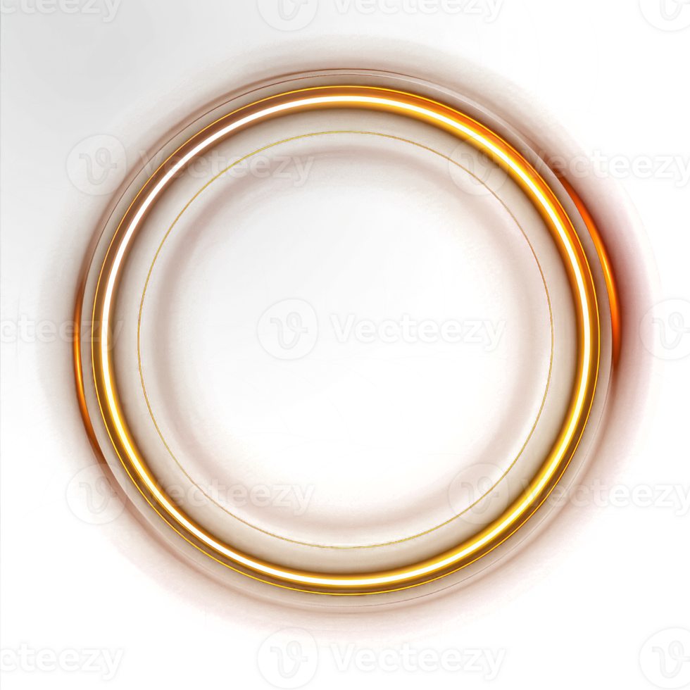 Glowing circle light ring on transparency background png