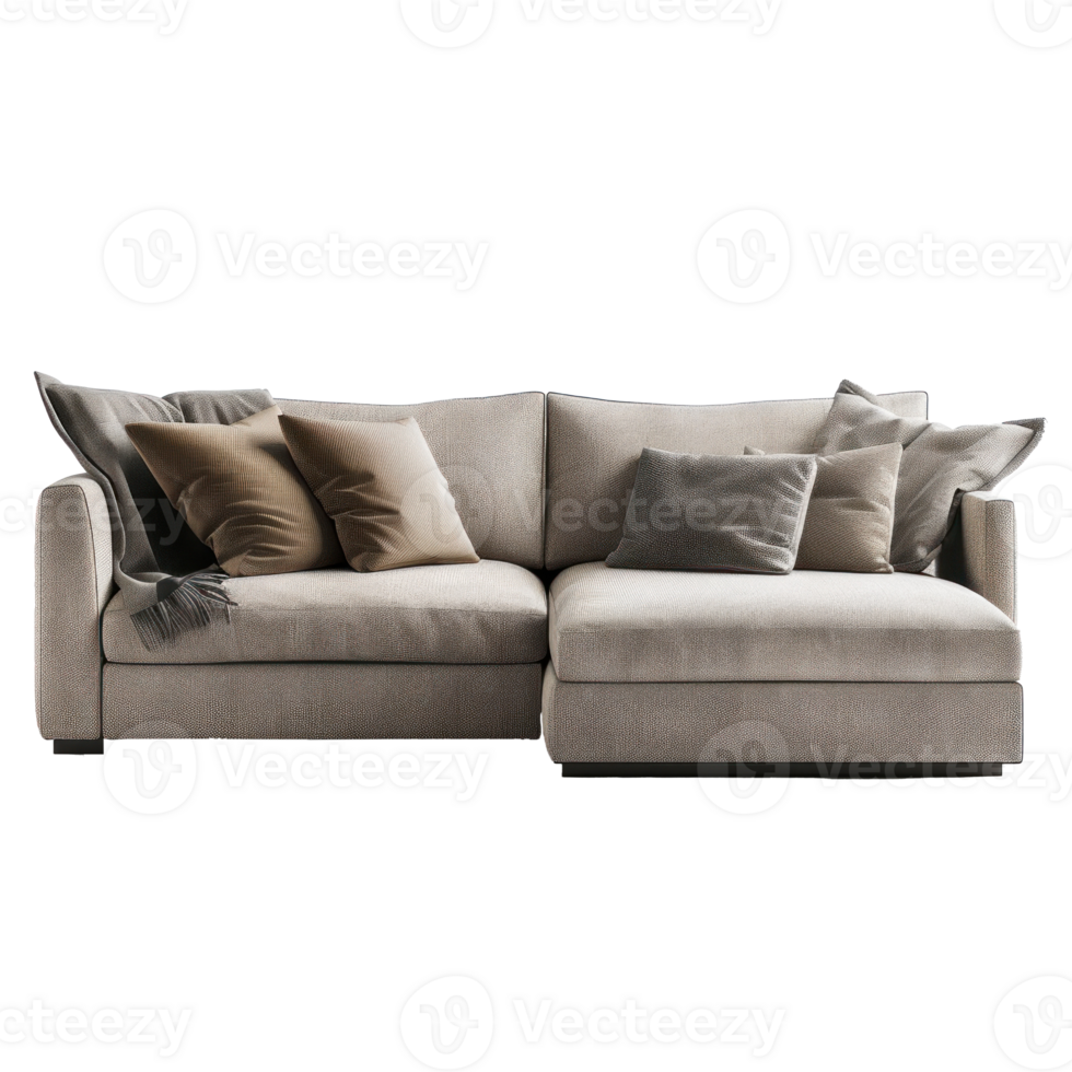 Track Arm Sofa side view full length isolate on transparency background png