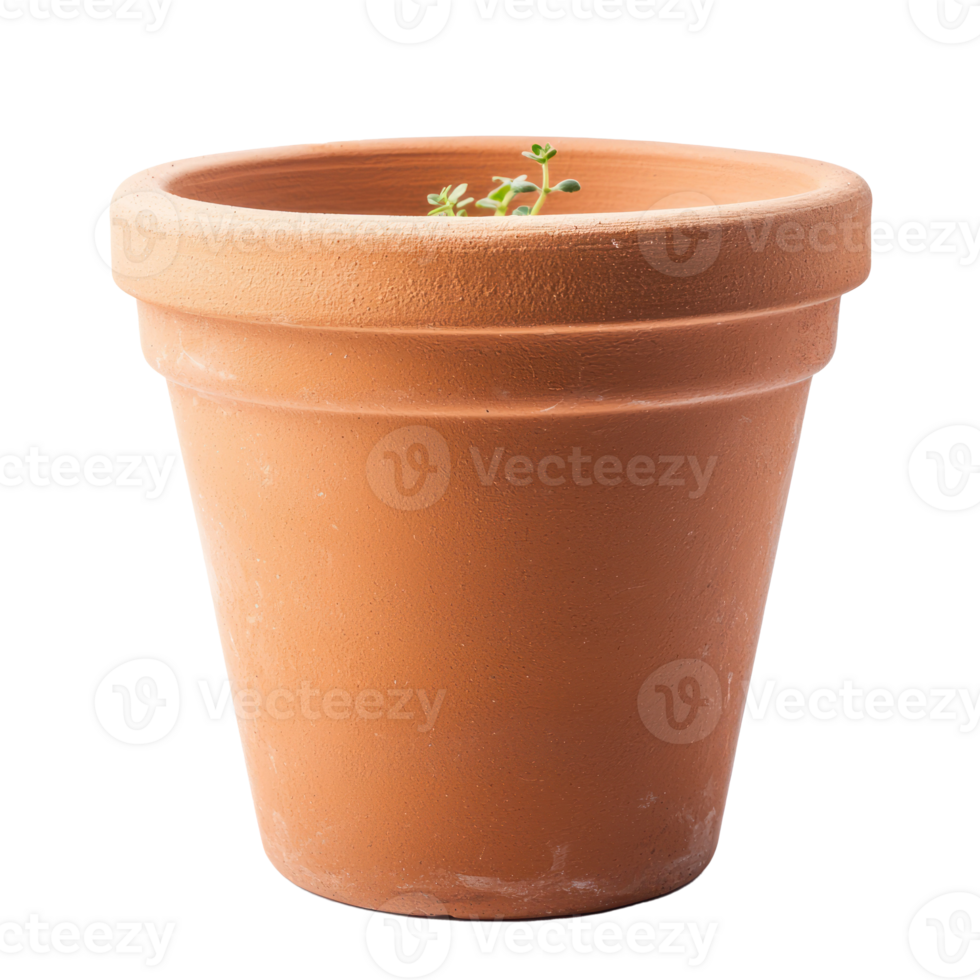 Empty flower pot isolate on transparency background png