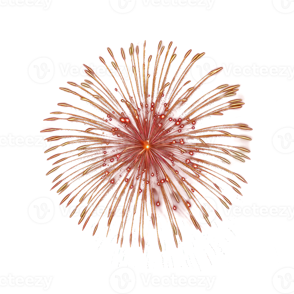 Beautiful firework on transparency background png