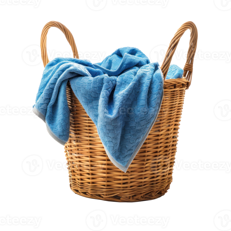 Laundry Basket front view full length isolate on transparency background png
