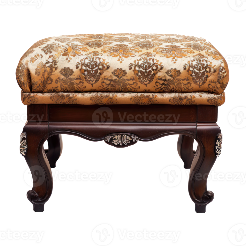 ottoman furniture side view full length isolate on transparency background png