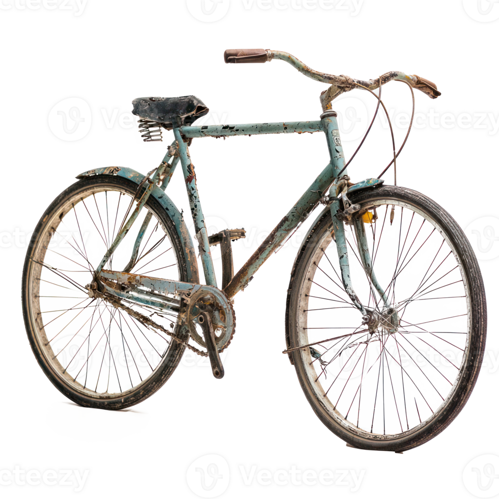 Broken bike isolate on transparency background png