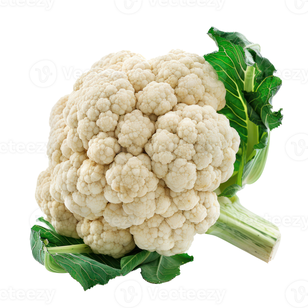 Cauliflower, clipping path isolate on transparency background png