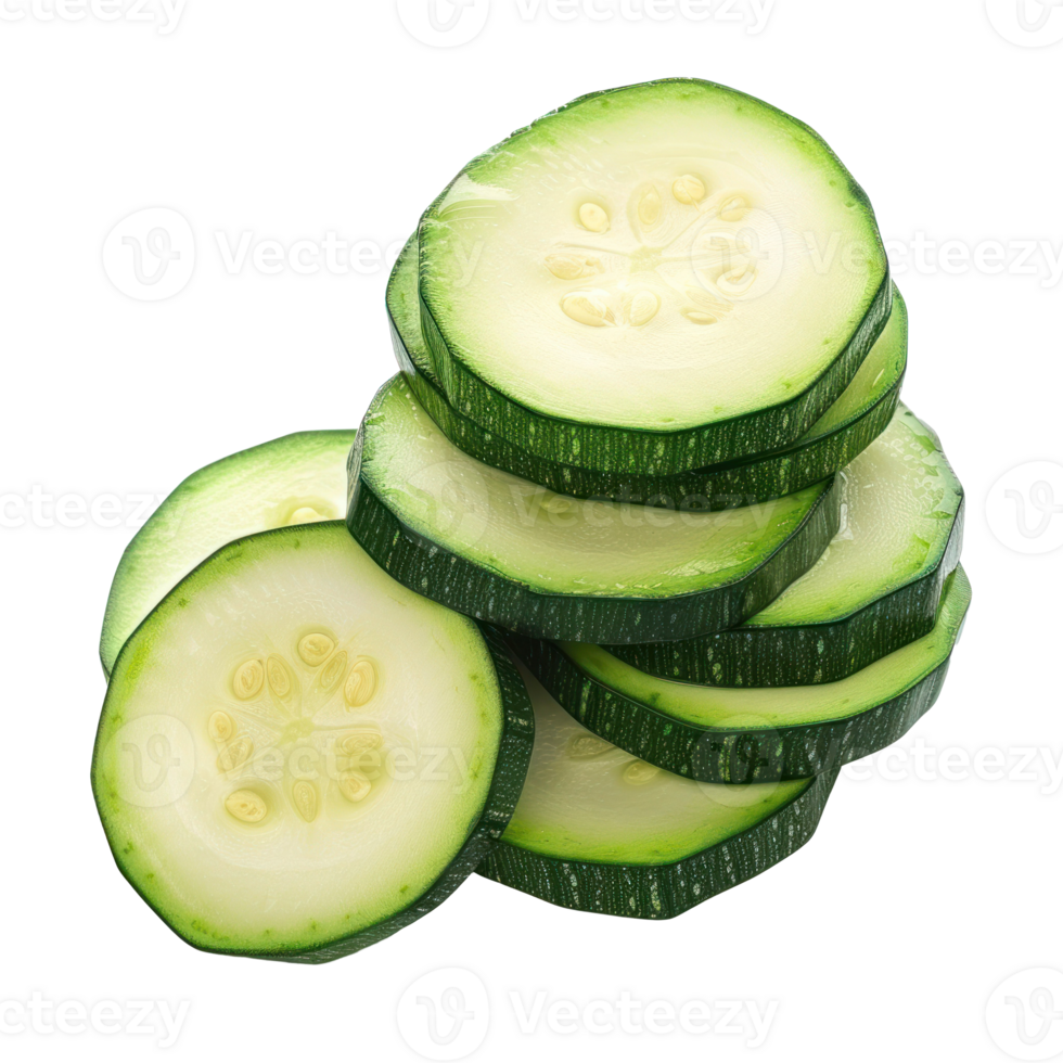 sliced cucumbers on a white background png