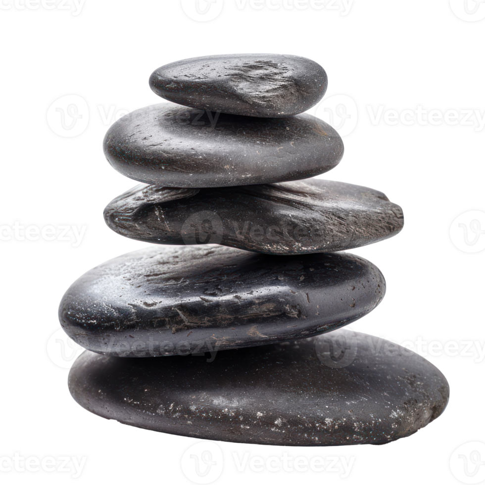 Zen stone, stack stone isolate on transparency background png