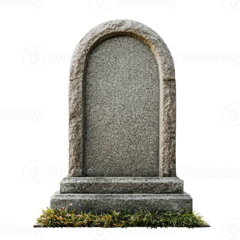 RIP Headstone front view isolate on transparency background png