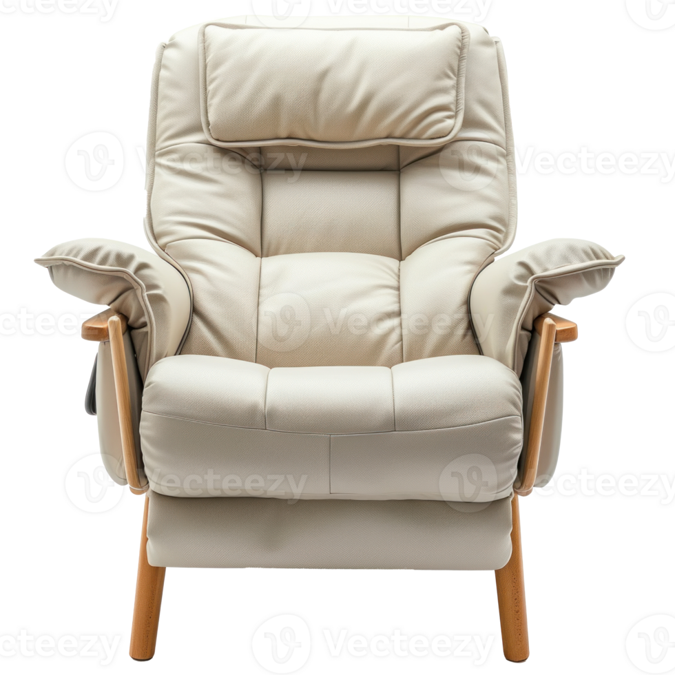 Recliner front view full length isolate on transparency background png
