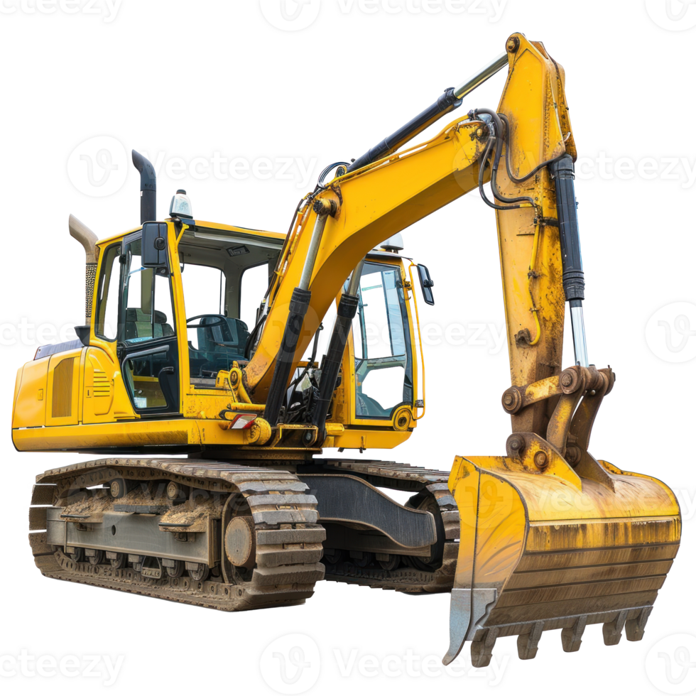 Backhoe Loader Truck isolate on transparency background png