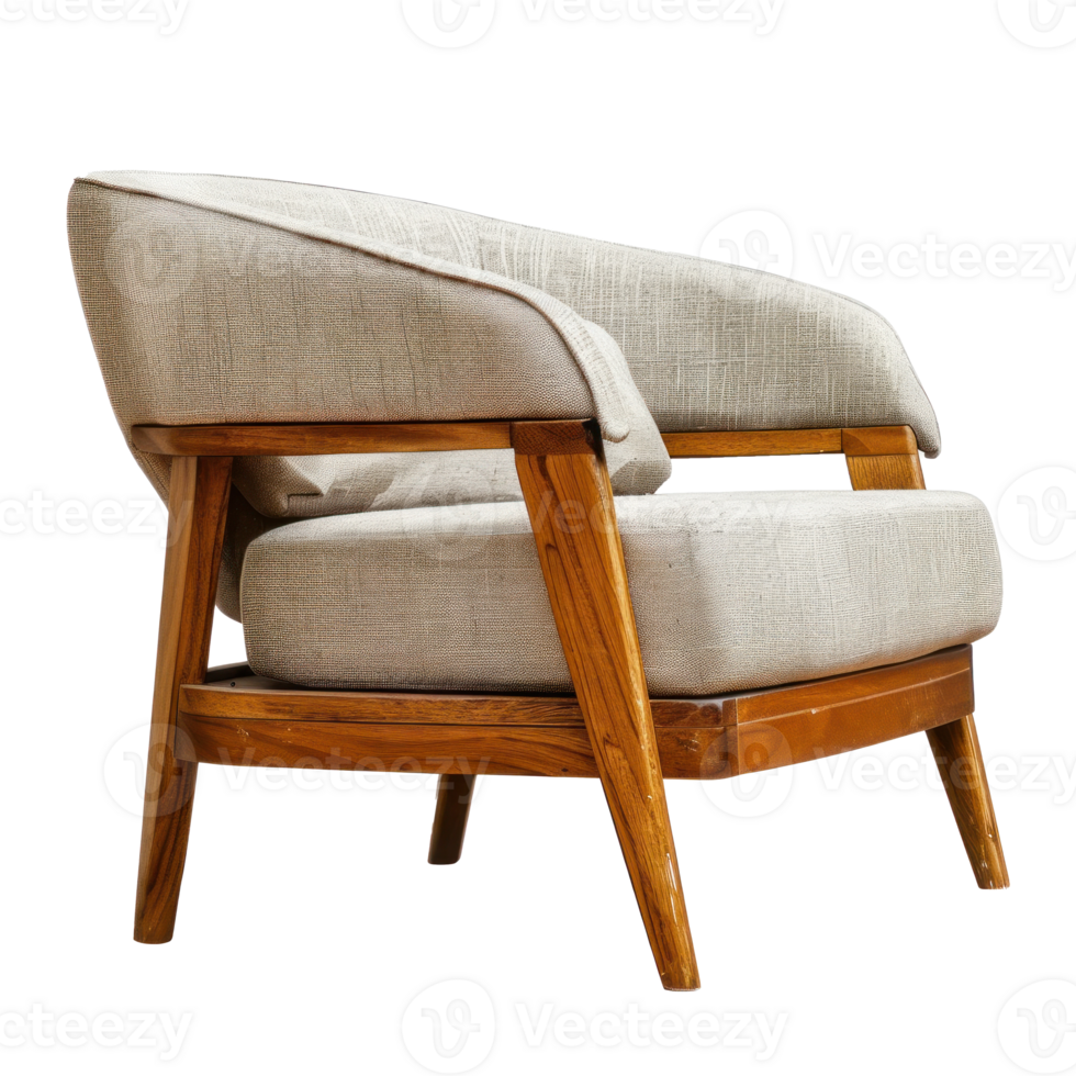 Armchair side view full length isolate on transparency background png