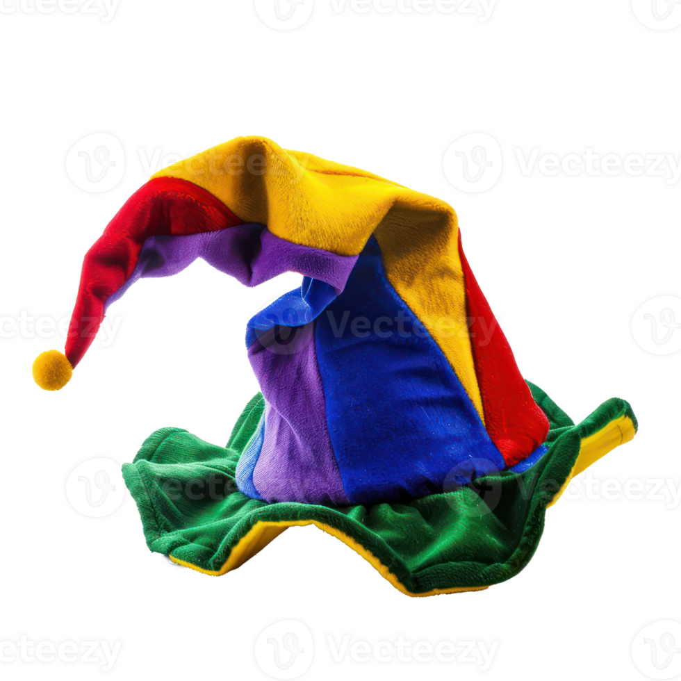 Colorful Jester's hat isolate on transparency background png