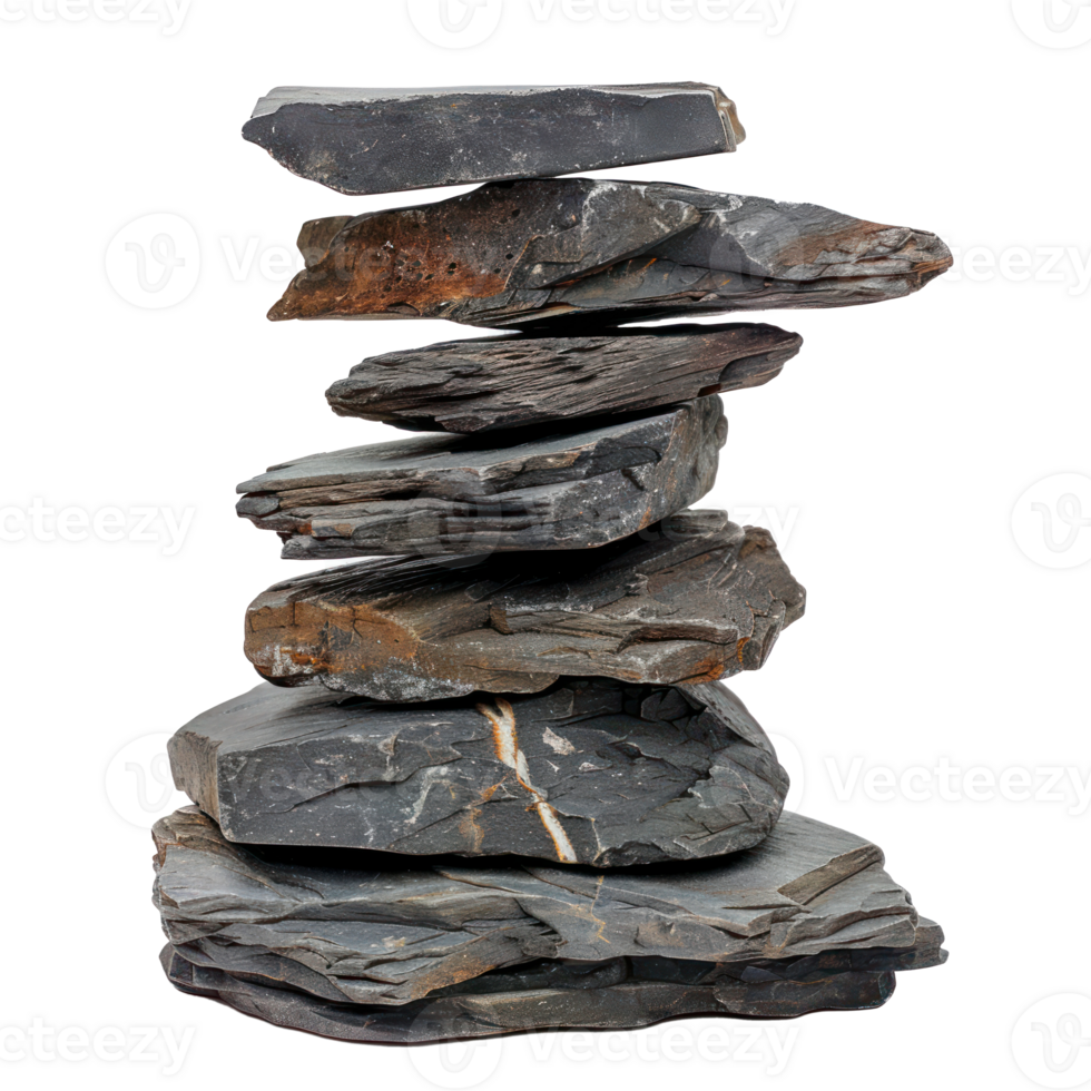 Zen stone, stack stone isolate on transparency background png