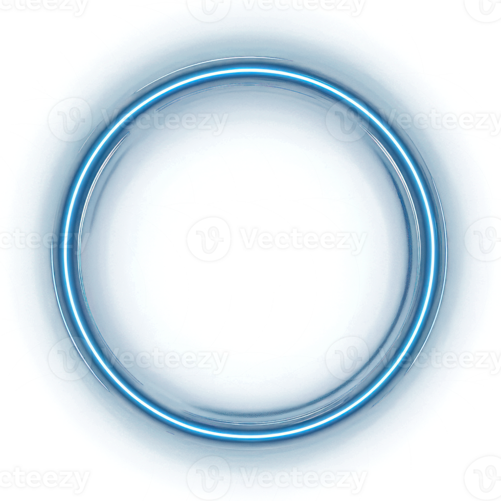 Glowing circle light ring on transparency background png